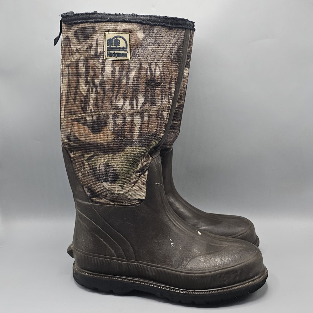 Hodgman 17"  Camo Neoprene Upper Rubber Hunting Boots Men's Sz 11 Steel Shank